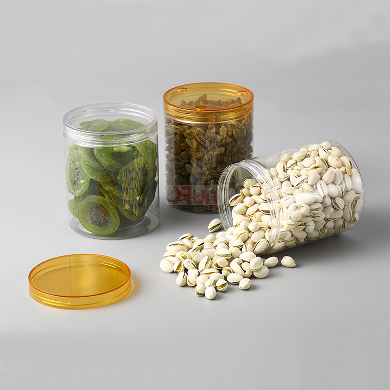 Bocaux de Fruits secs 100x120mm 45g, emballage de pistache, boîte à bonbons dure, bouteille en plastique avec couvercles et joints